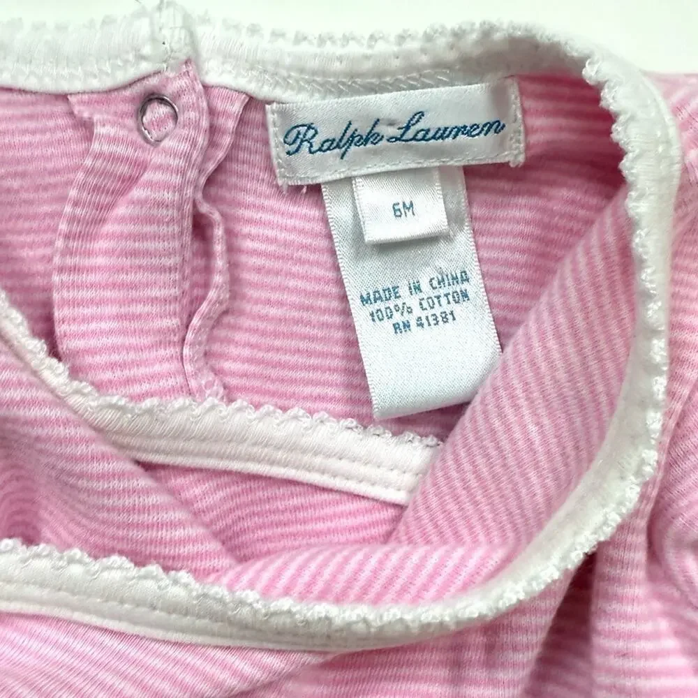 Ralph Lauren Striped Ruffle Coverall
